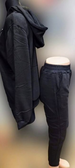 dres komplet damski ocieplany bluza kaptur spodnie z kieszeniami 2xl