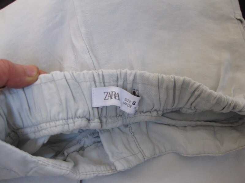 6-7 років, літні блакитні штани Zara модал (мокрий шовк)