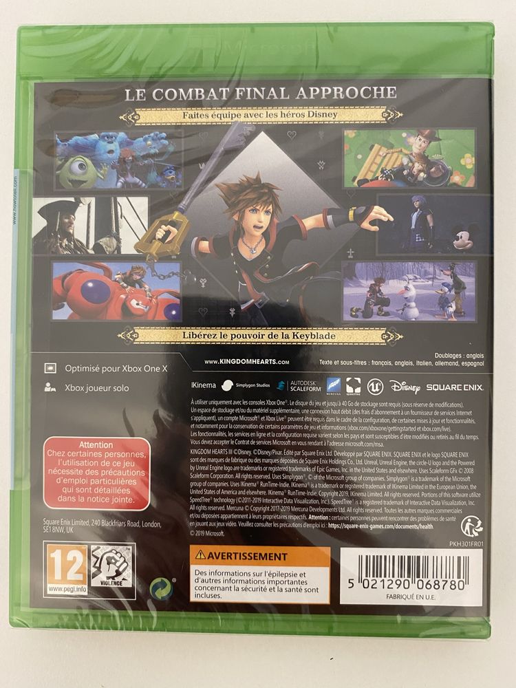 Kingdom Hearts III na Xbox One (Disney!) - nowa, folia