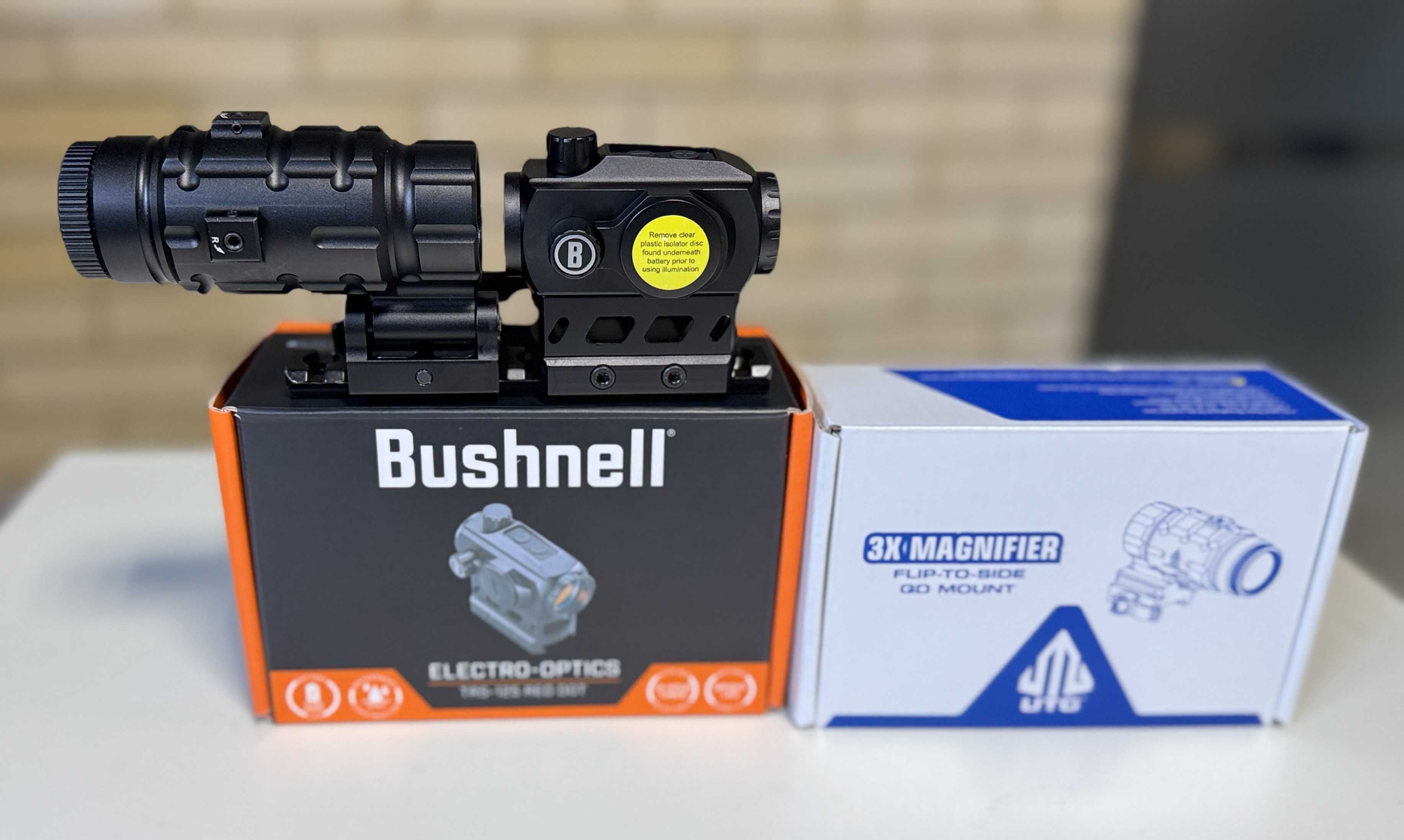 Комплект Bushnell Коллиматор TRS-125+Магнифер Leapers UTG 3X25