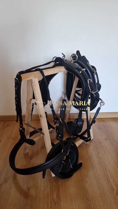 Arreios De Atrelagem C/ Coelheira e Engate Rápido - Pónei - NOVOS