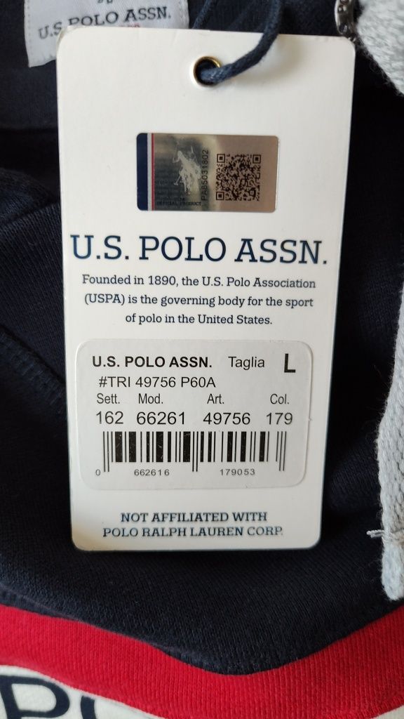 Bluza męska U.S. Polo Assn. rozmiar L granatowa ORYGINAŁ