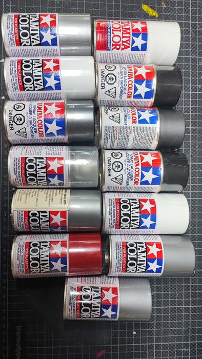 13 Latas Tinta Spray Modelismo Tamiya TS e PS - Venda Unitária