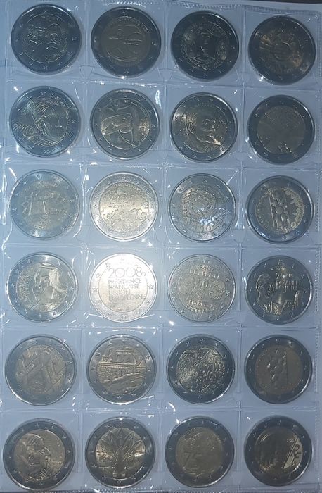 Vendo moedas comemorativas de 2 euros algumas (UNC)