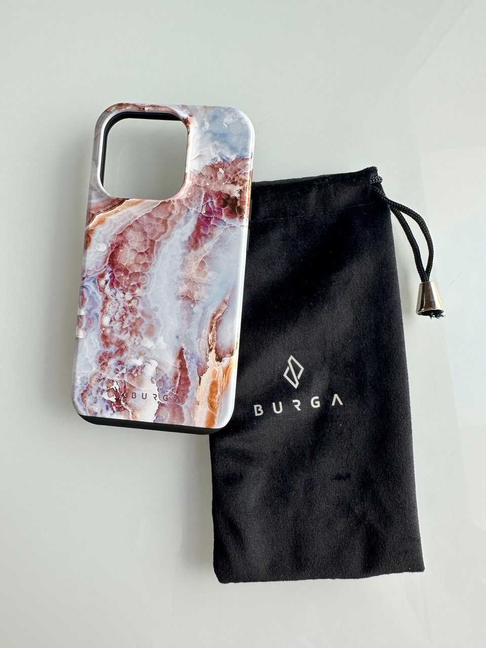 Capa de telemóvel para iPhone 14 pro Burga branco cinzento rosa