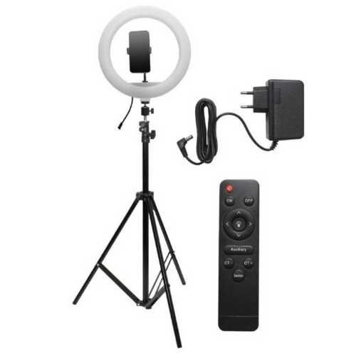 Lampa pierścieniowa 70W ring statyw 220cm pilot