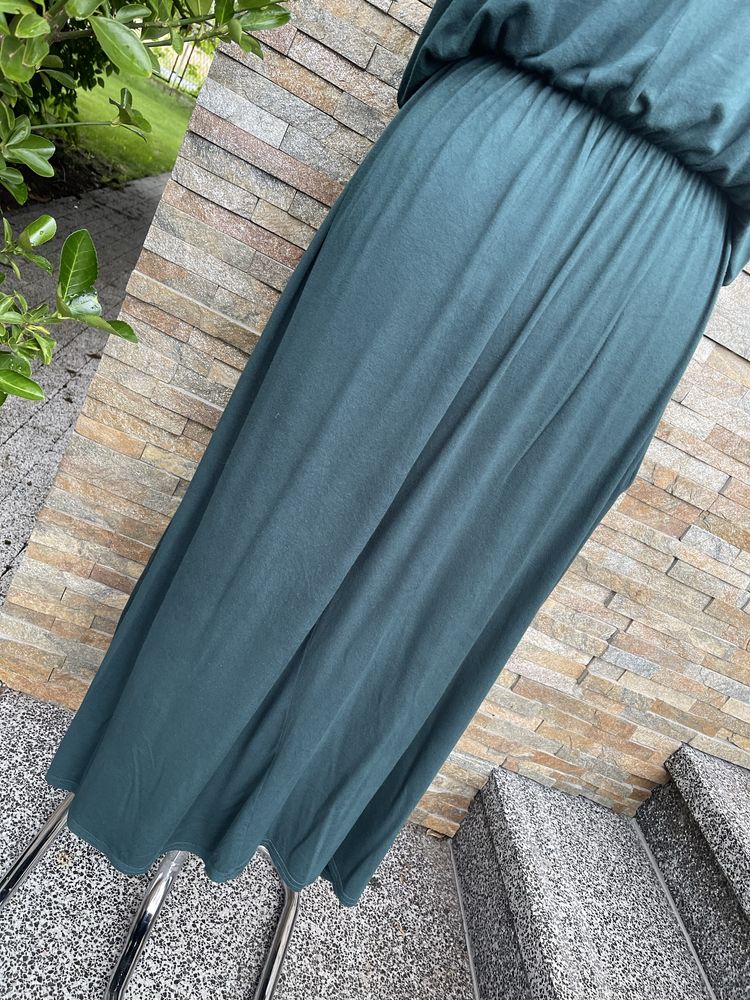Zielona sukienka z wiskozy Yours r.48