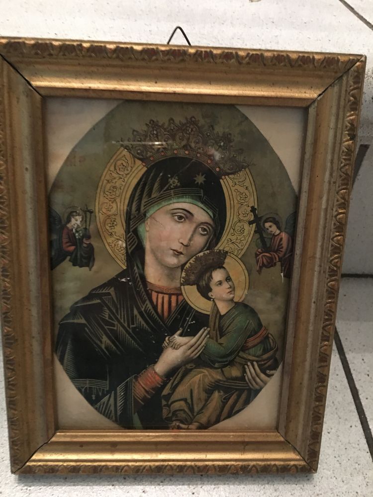 Ikona grecka Matka Boska Nieustającej Pomocy w Koronie