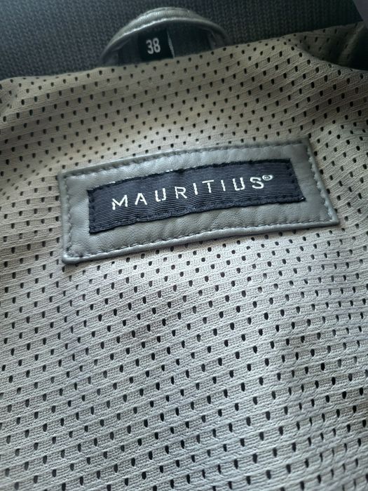 Куртка mauritius з натуральної шкіри сіра