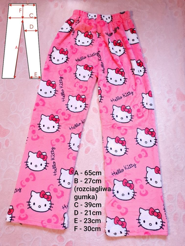 Pluszowe spodnie hello kitty