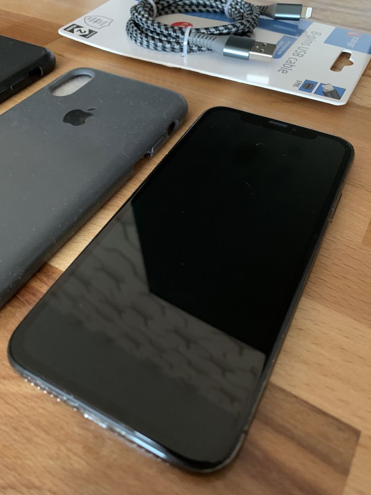Apple Iphone X 256GB +etui +nowy kabel space gray nowa  bateria
