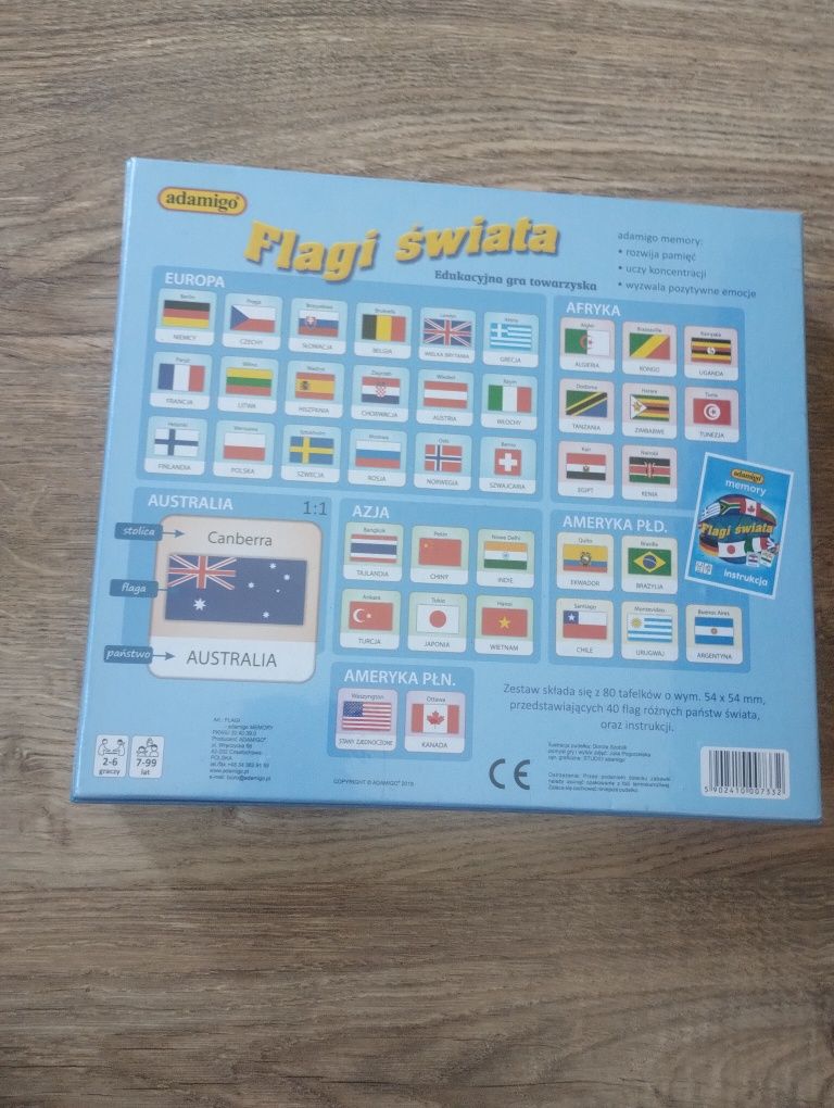 Gra ,,Flagi Świata" memory