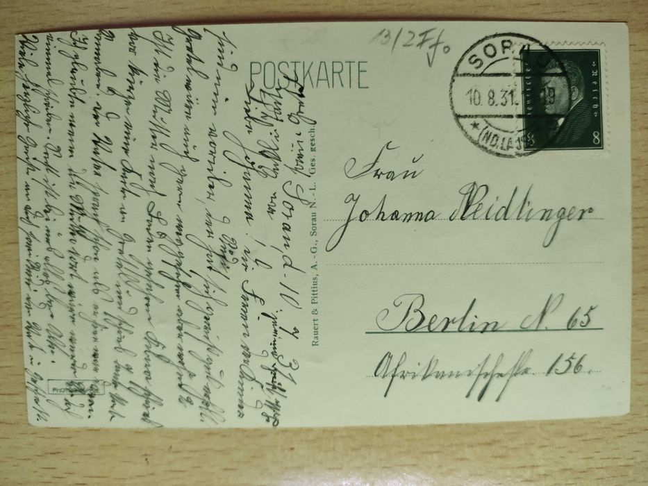 Stara Pocztówka Żary dworzec rok 1931