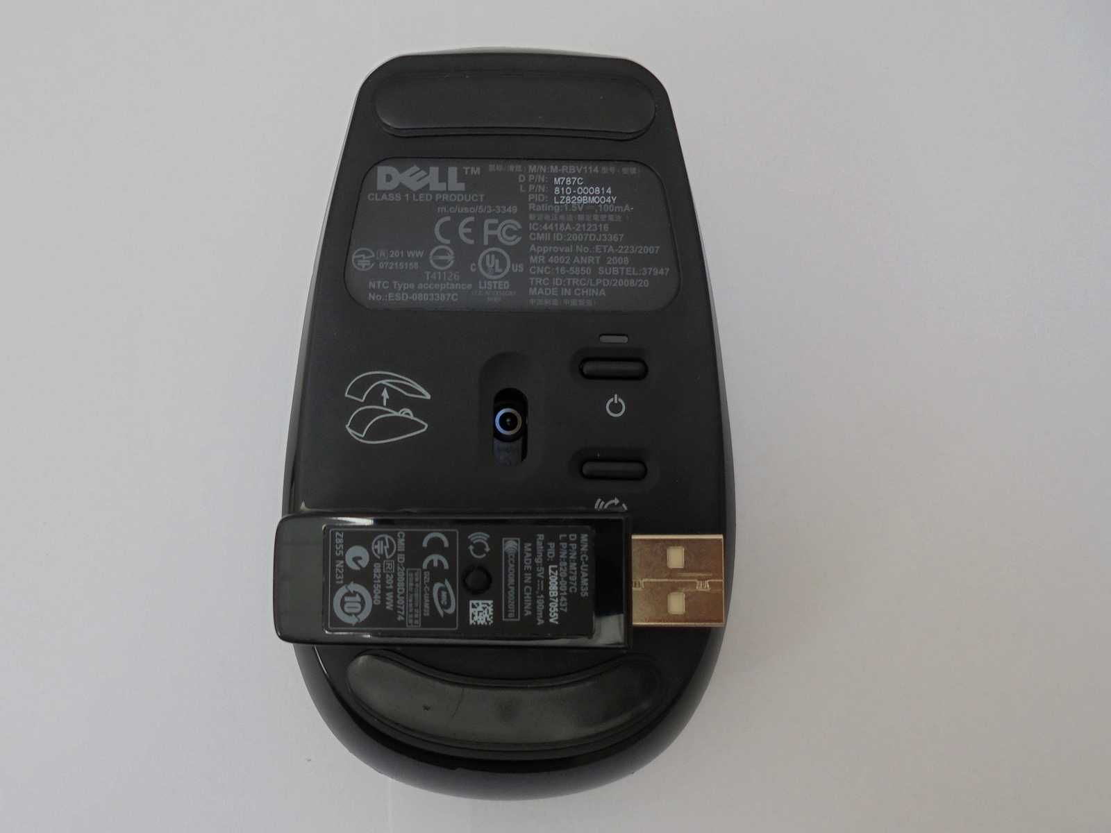 Myszka optyczna bezprzewodowa DELL M787C z adapterem USB M797C