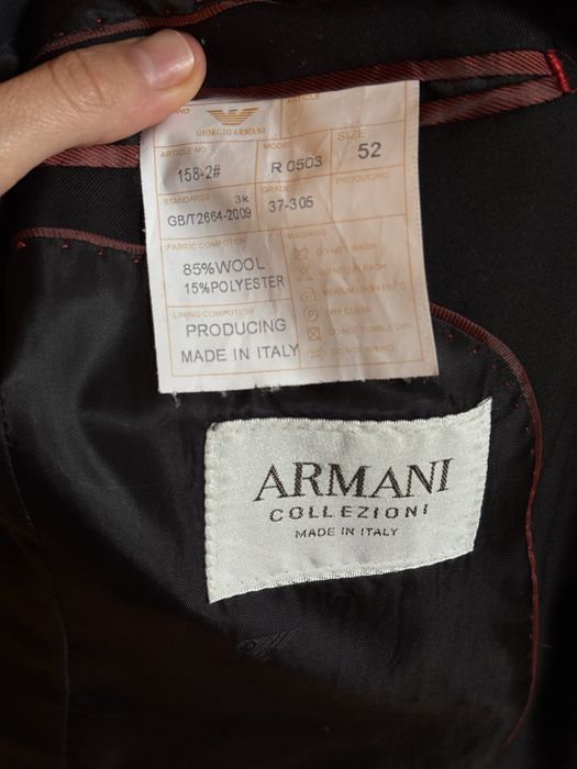 чорний жакет armani