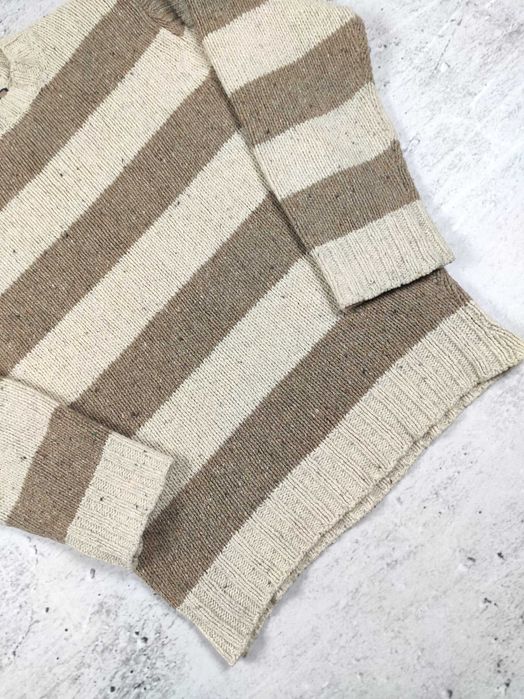 Sweter wełniany kaszmir Avoca Irleand paski jesienny r. M/L