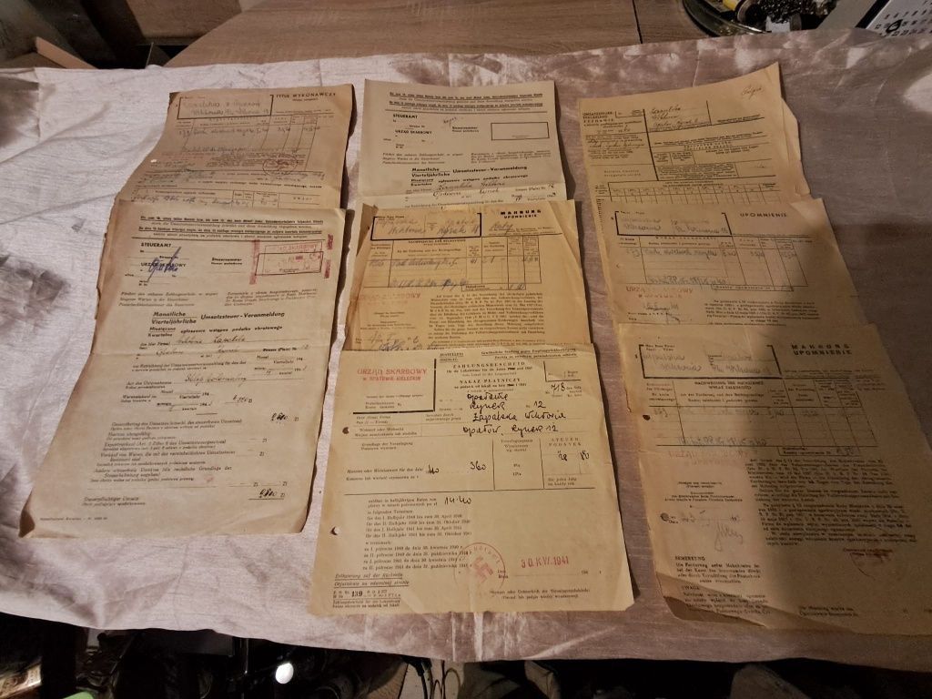 Dokumenty z Urzędu skarbowego- 40 - 43 r