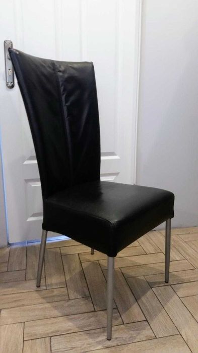 Krzesła skórzane - zestaw 6 sztuk