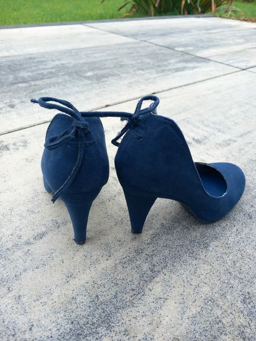 Granatowe buty na obcasie 36, Jennifer, obcas 9 cm