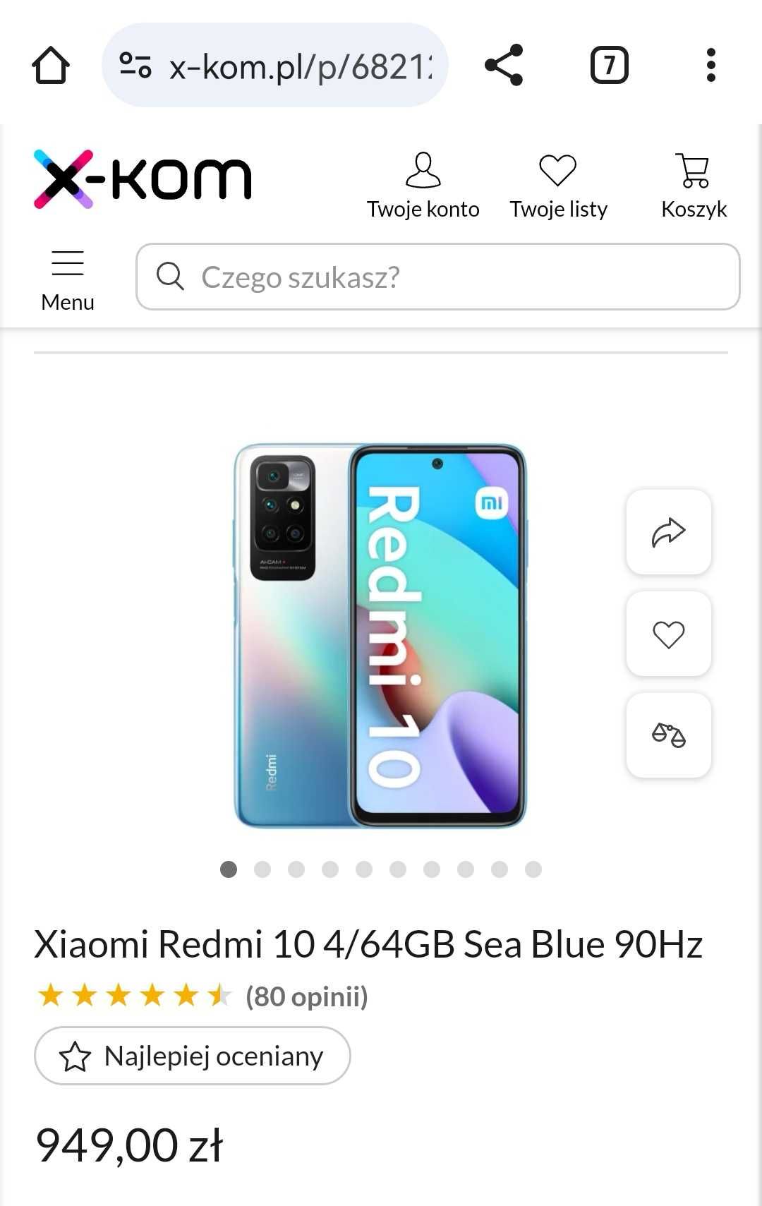 Redmi 10 Sea Blue 64 GB