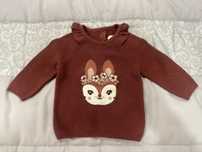 Camisola Bordeaux 2-3M como NOVA