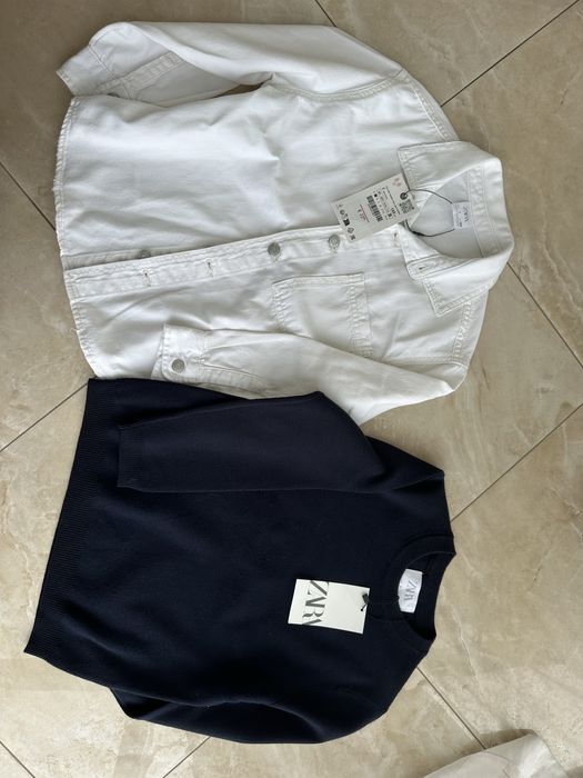 Zara 7р нова джинсова сорочка куртка светр