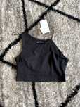 Czarny asymetryczny croptop bluzka rozmiar M marka ZARA na lato wakacj
