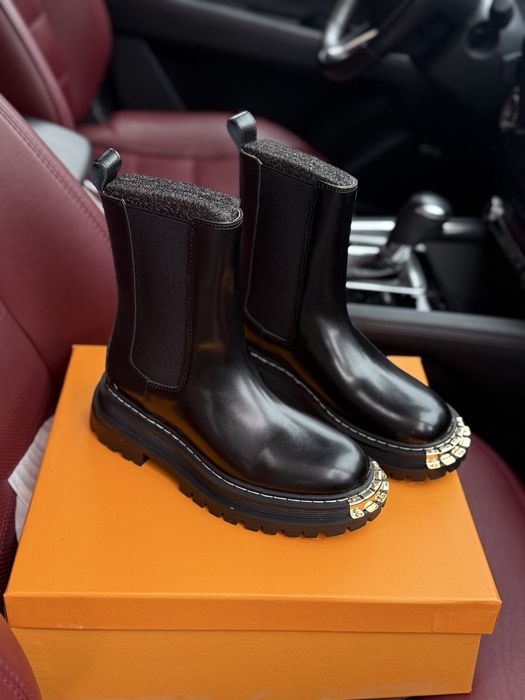 Ботинки сапоги в стиле сандро sandro челси натуральная кожа