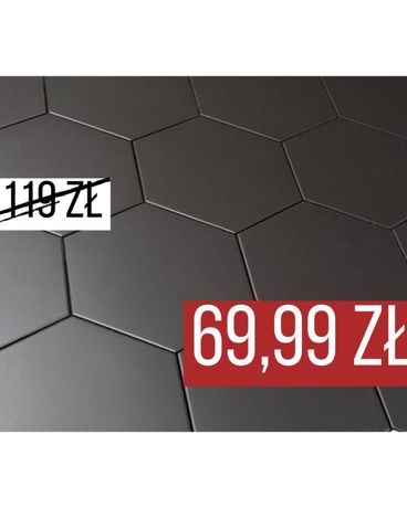 Heksagon Czarny GRES 19,8x17,1 Hexx Hexagon Podłogowy Płytki podłogowe