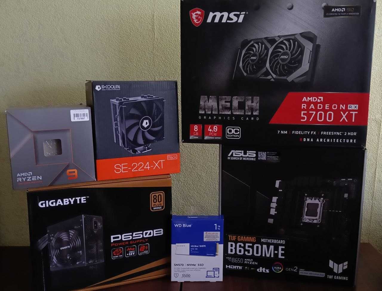 Комп'ютер (ПК) AMD Ryzen 9 7900, 64GB DDR5 6000 MHz ram БЕЗ ВІДЕОКАРТИ