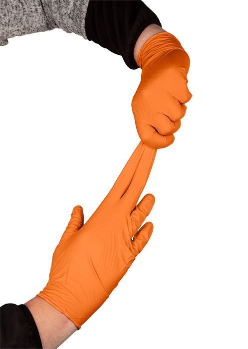 Rękawiczki Nitrylowe, Pomarańczowe, 50 Sztuk, Rozmiar Xl