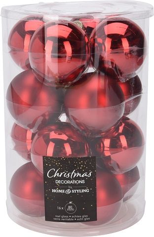 Zestaw bombek szklanych 8 cm