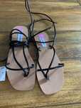 Steve Madden nowe czarne Klapki/ sandały wiązane 38