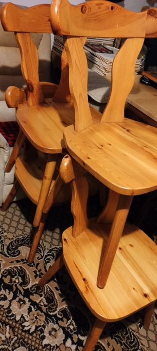 Krzesła sosnowe Niemieckie