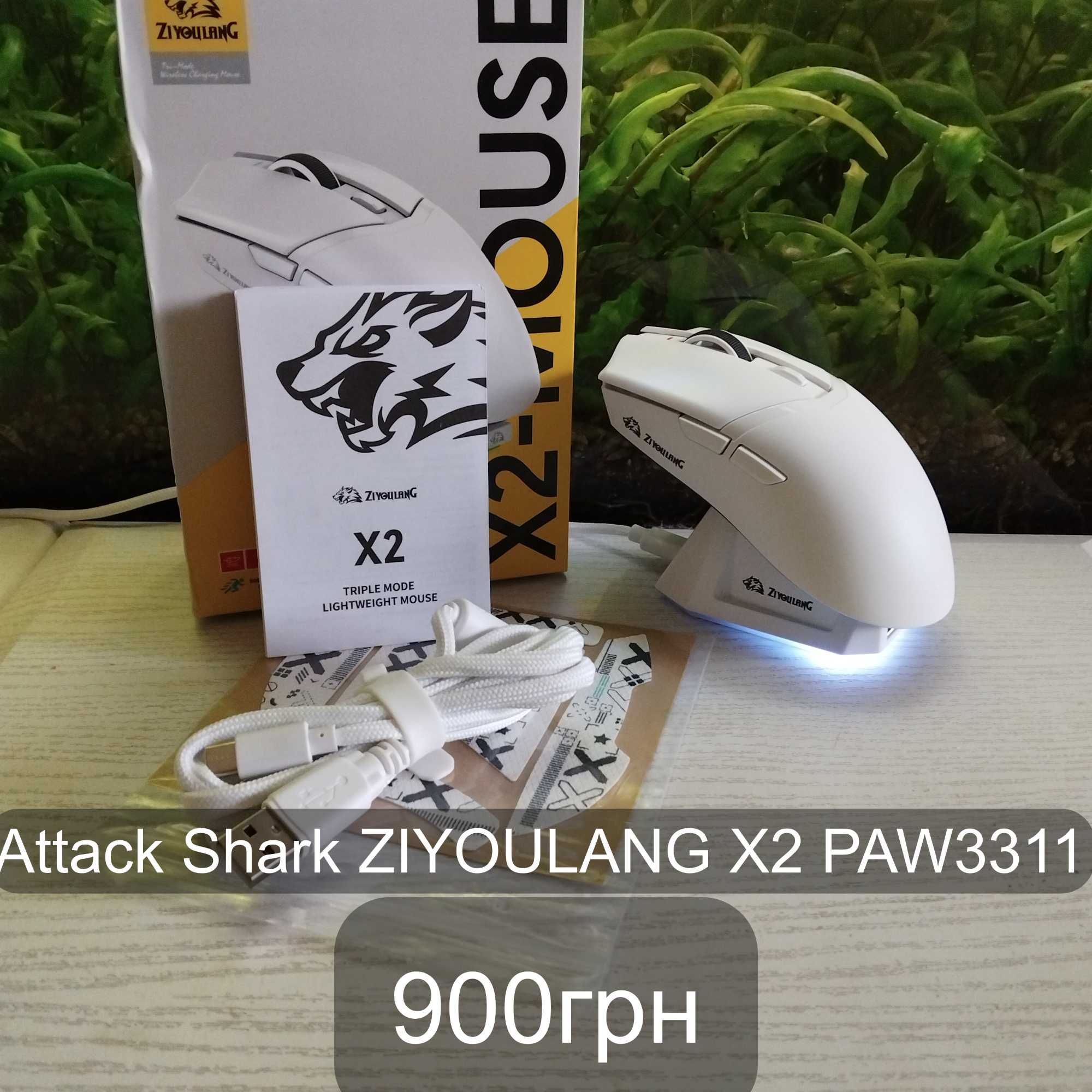 Оригинал  ATTACK SHARK X6 Х2 (R1) Smailwolf M6 WarvankV6 PRO PAW3395
