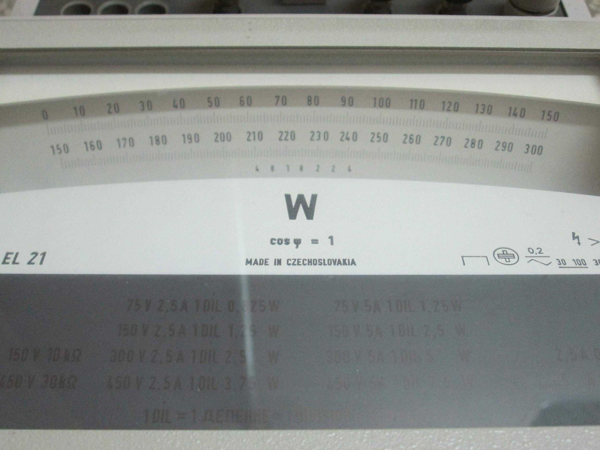 UNIKAT VINTAGE - Analog Wattmeter EL21 miernik - Czechoslovakia 1987