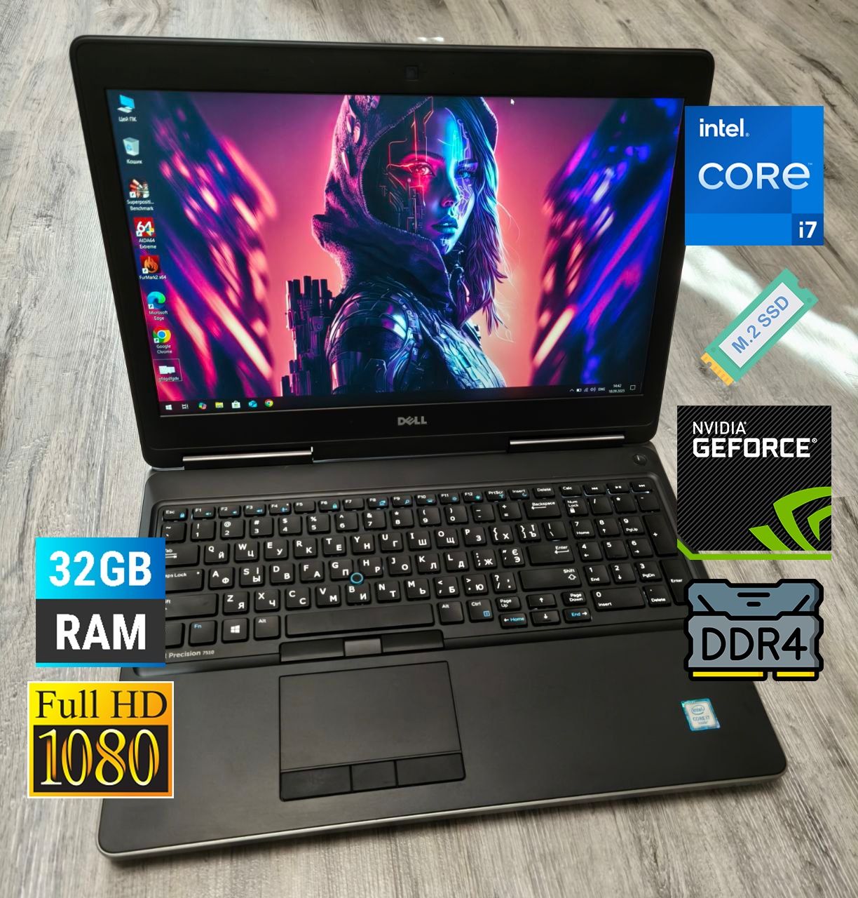 Ігровий ноут i7/32/512/NVIDIA/FullHD IPS/Type-C/8ядер з ссд для ігр