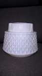 mleczny ryflowany klosz do lampy PRL vintage