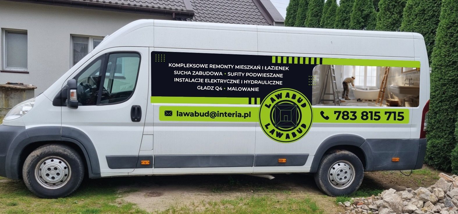 Reklama na samochód oklejanie busów witryn montaż reklam cała Polska