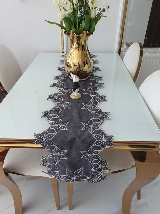 Piękny Bieżnik Glamour Krysztalki Home&You Boże Narodzenie Nowy