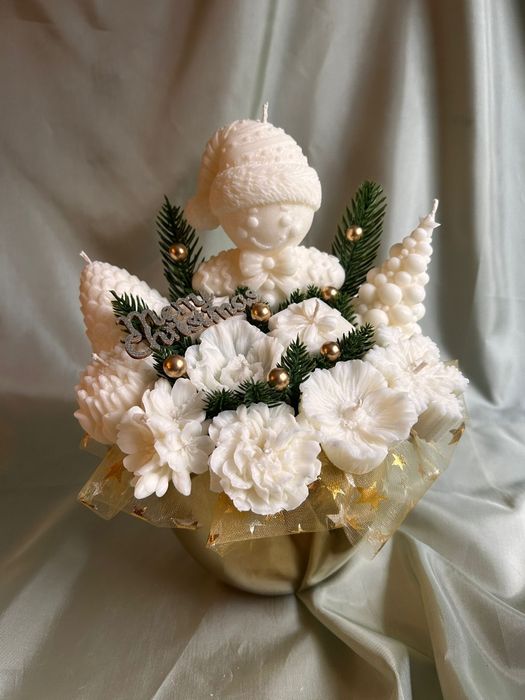 Box świąteczny świece z wosku palmowego