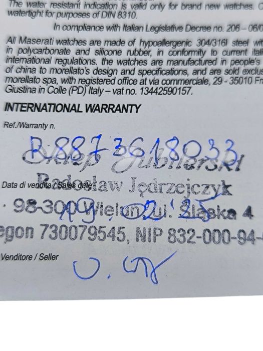 Zegarek Maserati EpoCA  KOMPLET GWARANCJA 19.02.2025