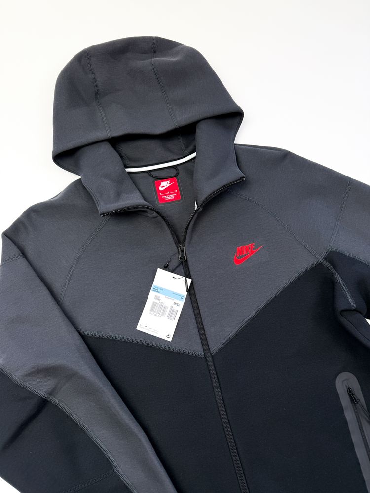 Оригінал! Чоловіче Зіп Худі Nike Tech Fleece чорне (S/M/L) / Нове!