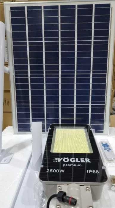 Mocna Lampa Solarna LED 2500W Czujnik Zmierzchu Uliczna Vogler Premium