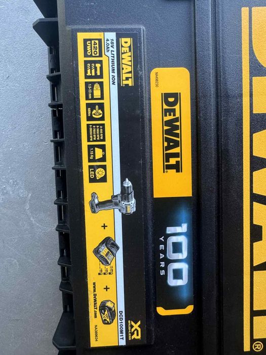 Wkrętarka DeWalt DCD100 edycja specjalna + Bateria 4.0ah+ ładowarka