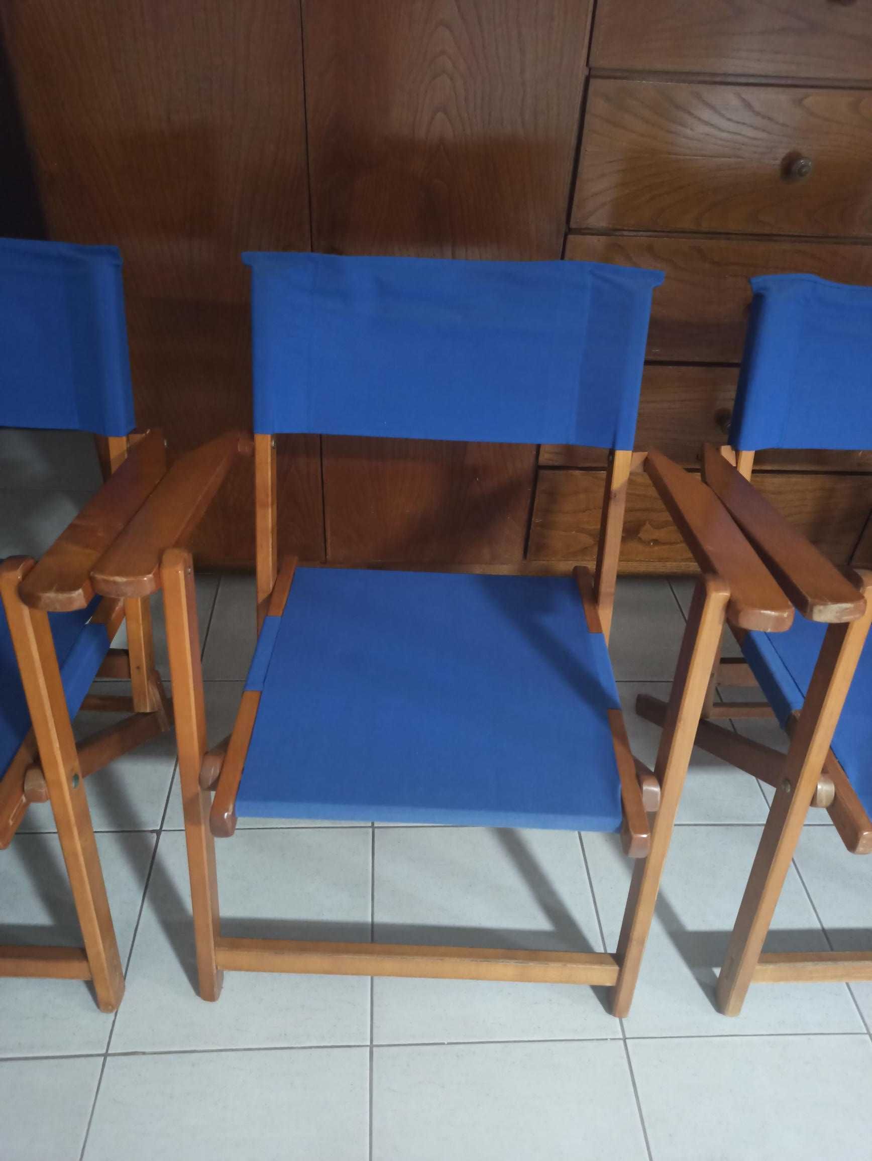 Quatro Cadeiras estilo realizador madeira