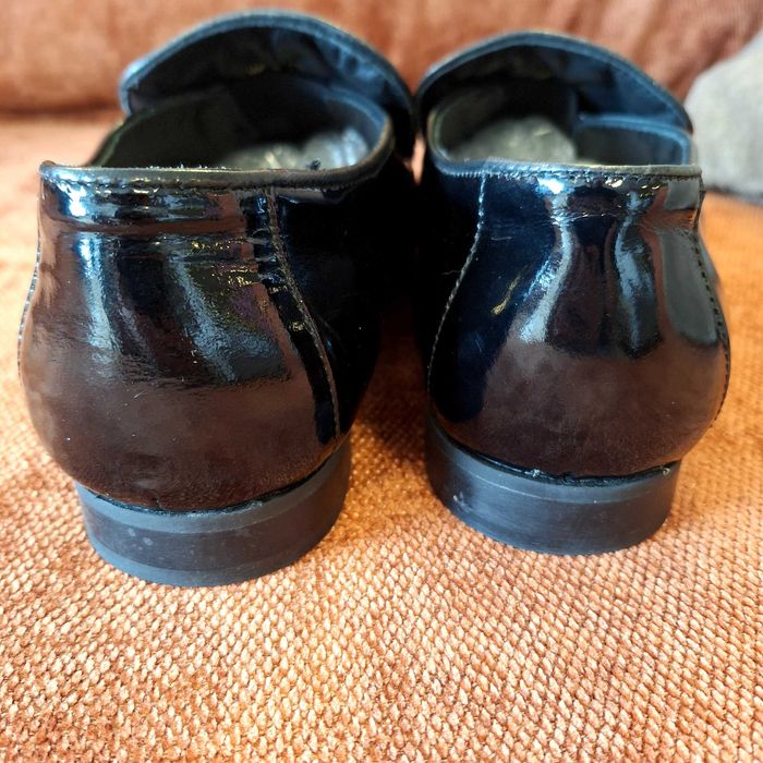 Buty mokasyny loafers skóra lakierowana Kurt Geiger męskie