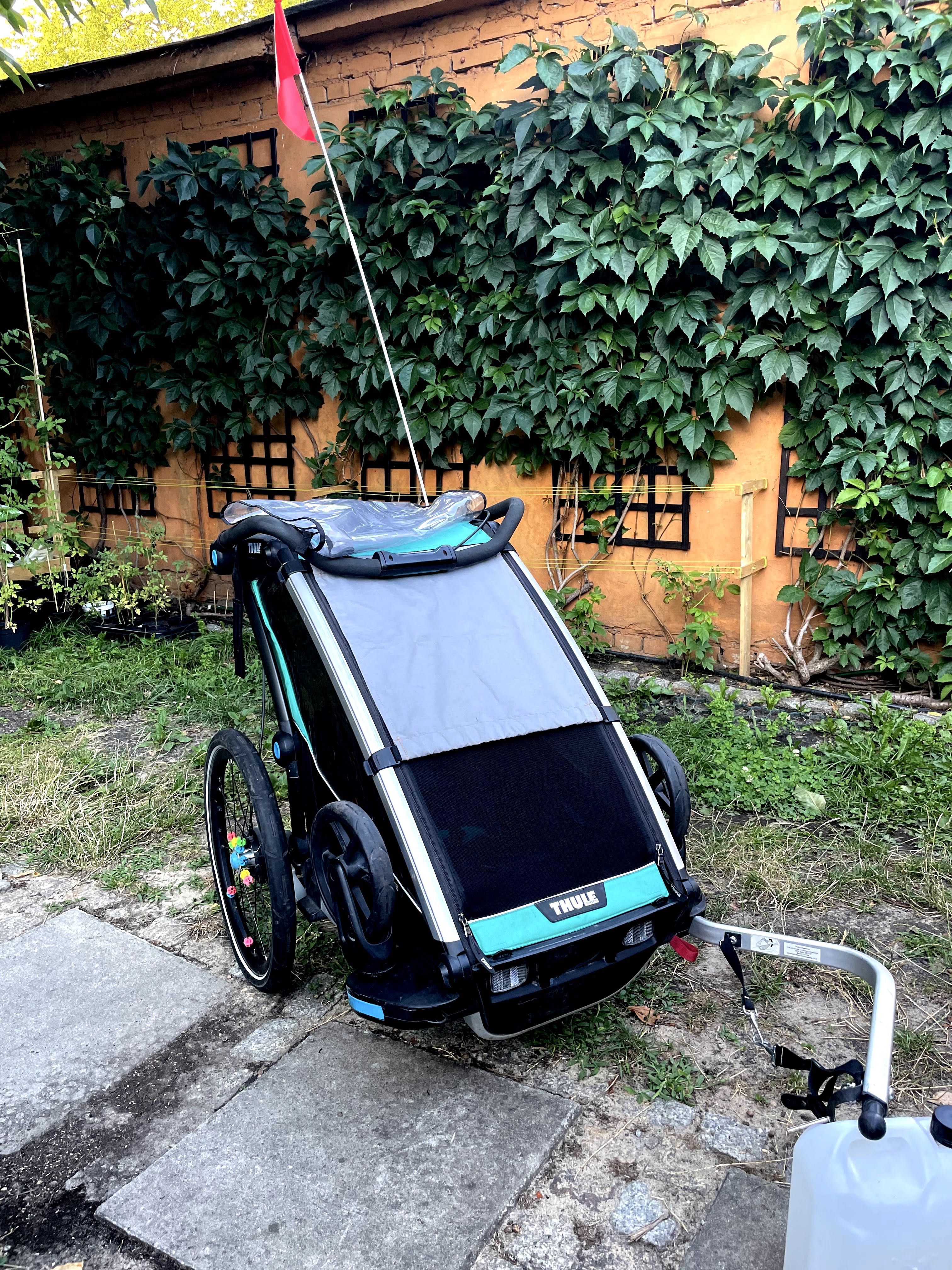 Przyczepka rowerowa Thule - MEGA ZESTAW: rower, rolki, bieganie