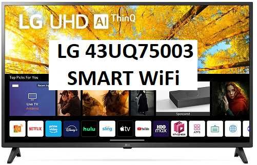 Nowy TV LG 43UQ75003 - 43" LED 4K SMART WiFi webOS DVB-T2