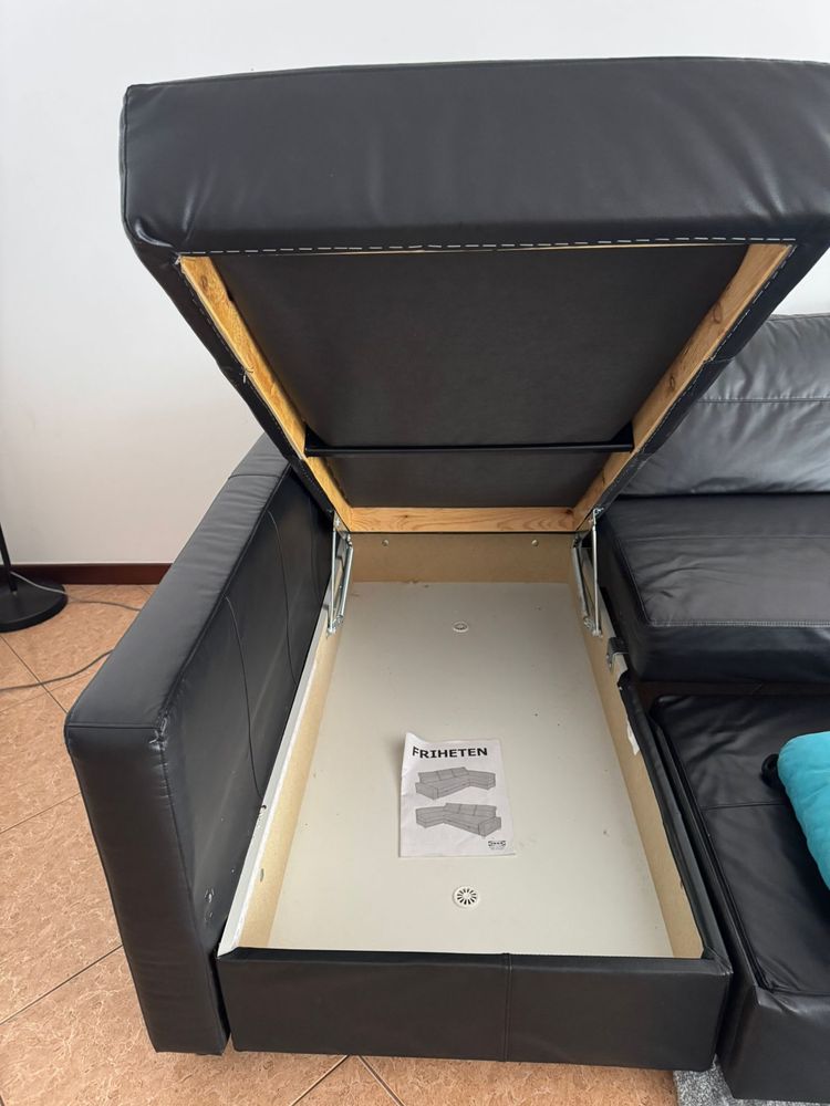 Sofa ikea preto pele (MUDANCA )